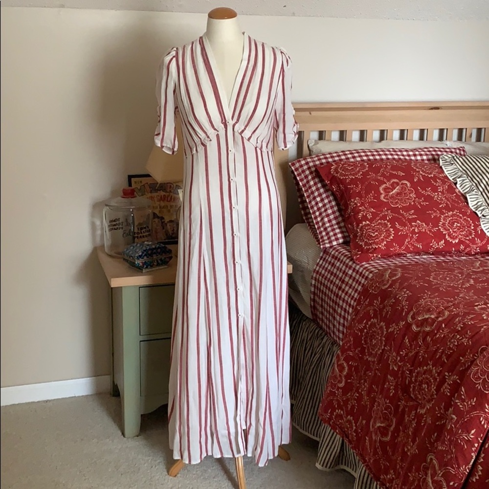 Chelsea & Violet Boho Button Down Striped Dress
